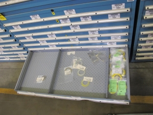 LISTA HEAVY DUTY 9-DRAWER PARTS CABINET W/ CONTENTS (W-50) LOADING & HANDLING FEE $25-